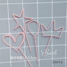 Load image into Gallery viewer, Acrylic Heart Cake Topper