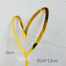 Load image into Gallery viewer, Acrylic Heart Cake Topper