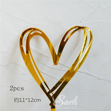 Load image into Gallery viewer, Acrylic Heart Cake Topper