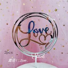 Load image into Gallery viewer, Acrylic Heart Cake Topper