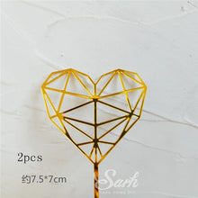 Load image into Gallery viewer, Acrylic Heart Cake Topper