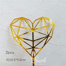 Load image into Gallery viewer, Acrylic Heart Cake Topper
