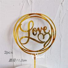 Load image into Gallery viewer, Acrylic Heart Cake Topper