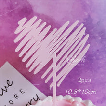 Load image into Gallery viewer, Acrylic Heart Cake Topper