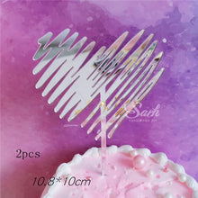 Load image into Gallery viewer, Acrylic Heart Cake Topper