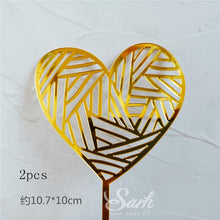 Load image into Gallery viewer, Acrylic Heart Cake Topper
