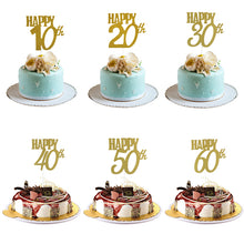Load image into Gallery viewer, Happy 18/20/30/40/50/60th Cupcake Topper