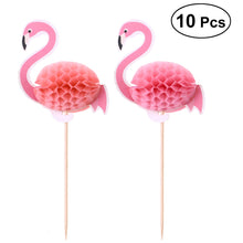 Load image into Gallery viewer, Flamingo Cake Topper Cupcake