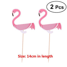 Load image into Gallery viewer, Flamingo Cake Topper Cupcake