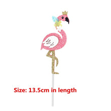 Load image into Gallery viewer, Flamingo Cake Topper Cupcake