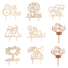 Load image into Gallery viewer, Mr &amp; Mrs Wedding Cake Topper