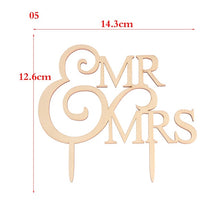 Load image into Gallery viewer, Mr &amp; Mrs Wedding Cake Topper