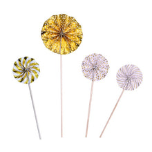 Load image into Gallery viewer, 4Pcs/lot Paper Fan Cake Topper Cupcake