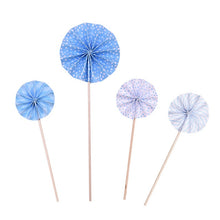 Load image into Gallery viewer, 4Pcs/lot Paper Fan Cake Topper Cupcake