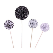 Load image into Gallery viewer, 4Pcs/lot Paper Fan Cake Topper Cupcake