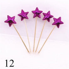 Load image into Gallery viewer, 5PCs/Lot Cute Crown Star Baby Cupcake Toppers