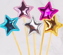 Load image into Gallery viewer, 5PCs/Lot Cute Crown Star Baby Cupcake Toppers