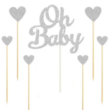 Load image into Gallery viewer, Glitter Happy Birthday Cake Decoration Heart