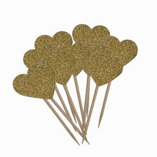 Load image into Gallery viewer, 20 Pieces/Lot Lovely Heart Cupcake Topper