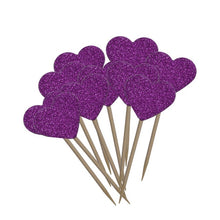 Load image into Gallery viewer, 20 Pieces/Lot Lovely Heart Cupcake Topper