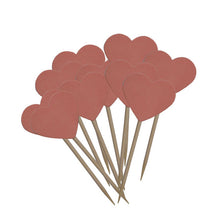 Load image into Gallery viewer, 20 Pieces/Lot Lovely Heart Cupcake Topper