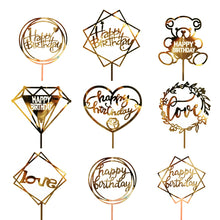 Load image into Gallery viewer, Cake Topper Acrylic Happy Birthday