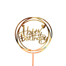 Load image into Gallery viewer, Cake Topper Acrylic Happy Birthday