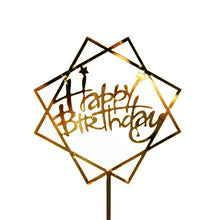 Load image into Gallery viewer, Cake Topper Acrylic Happy Birthday