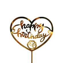 Load image into Gallery viewer, Cake Topper Acrylic Happy Birthday