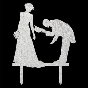 Lady Gentleman Wedding Bride Groom Cake Toppers