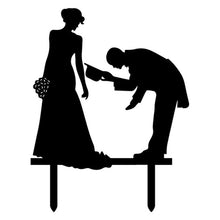 Load image into Gallery viewer, Lady Gentleman Wedding Bride Groom Cake Toppers