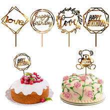 Load image into Gallery viewer, Glitter Happy Birthday Cake Topper Acrylic