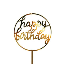 Load image into Gallery viewer, Glitter Happy Birthday Cake Topper Acrylic
