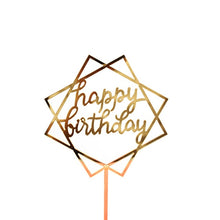 Load image into Gallery viewer, Glitter Happy Birthday Cake Topper Acrylic