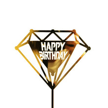 Load image into Gallery viewer, Glitter Happy Birthday Cake Topper Acrylic