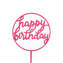 Load image into Gallery viewer, Glitter Happy Birthday Cake Topper Acrylic