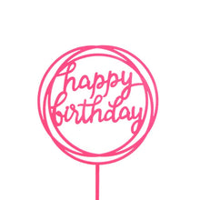 Load image into Gallery viewer, Glitter Happy Birthday Cake Topper Acrylic