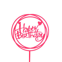 Load image into Gallery viewer, Glitter Happy Birthday Cake Topper Acrylic
