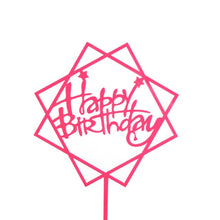 Load image into Gallery viewer, Glitter Happy Birthday Cake Topper Acrylic
