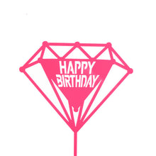 Load image into Gallery viewer, Glitter Happy Birthday Cake Topper Acrylic