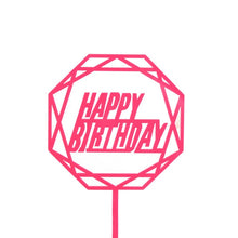 Load image into Gallery viewer, Glitter Happy Birthday Cake Topper Acrylic