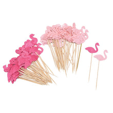 Load image into Gallery viewer, 20/30/50/60pc Flamingo Cake Toppers
