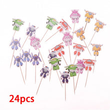 Load image into Gallery viewer, 24Pcs Cartoon Unicorn Cupcake Topper