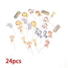 Load image into Gallery viewer, 24Pcs Cartoon Unicorn Cupcake Topper