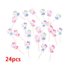 Load image into Gallery viewer, 24Pcs Cartoon Unicorn Cupcake Topper