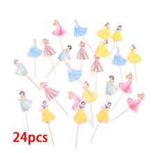 Load image into Gallery viewer, 24Pcs Cartoon Unicorn Cupcake Topper